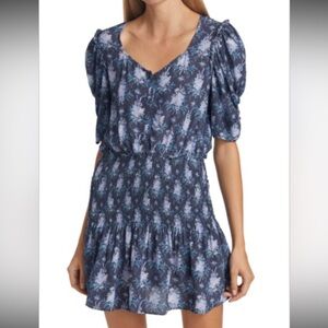 LoveShackFancy Blue Floral Dress